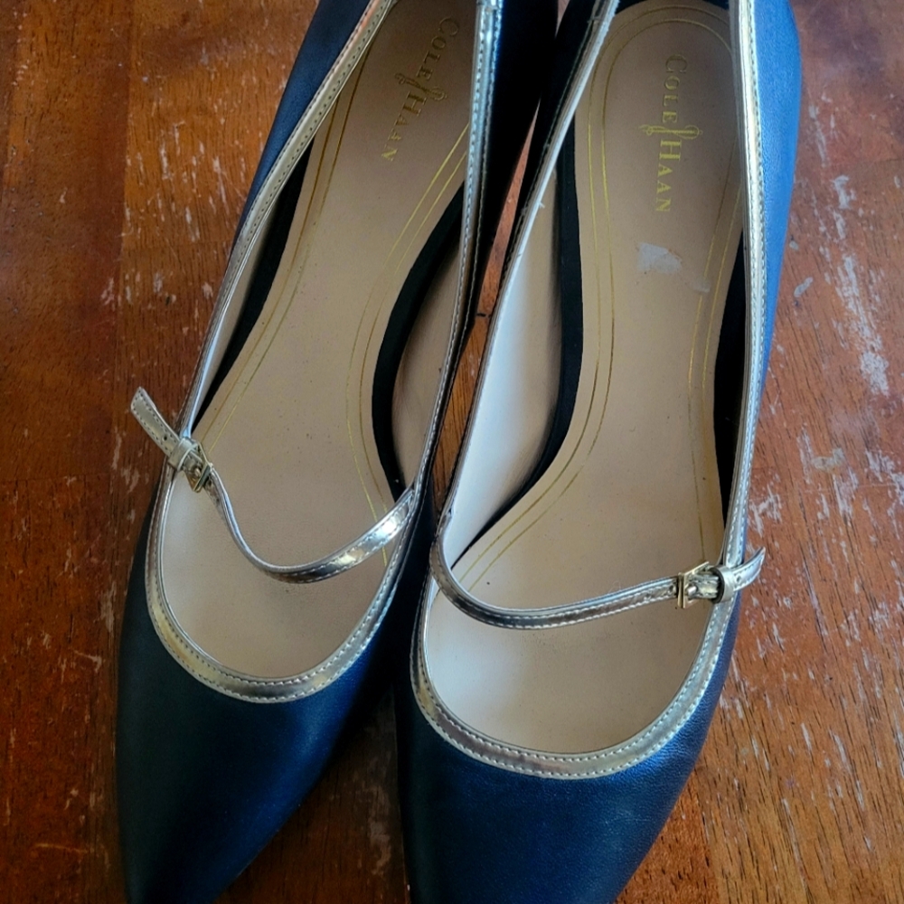 Cole Haan Black and Gold High Heels